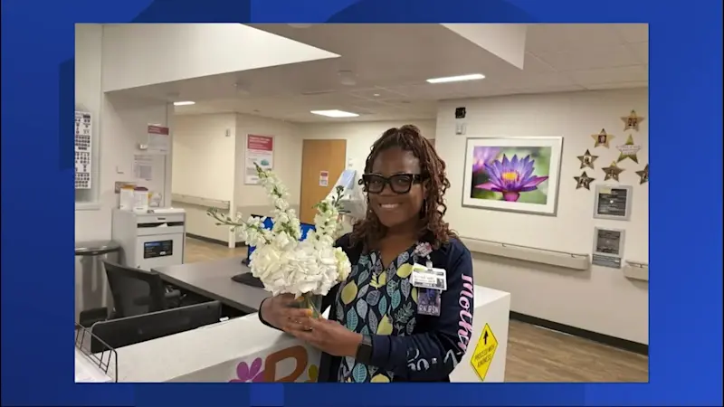 Story image: Jersey Proud: Newlyweds give flowers from their wedding to hospital