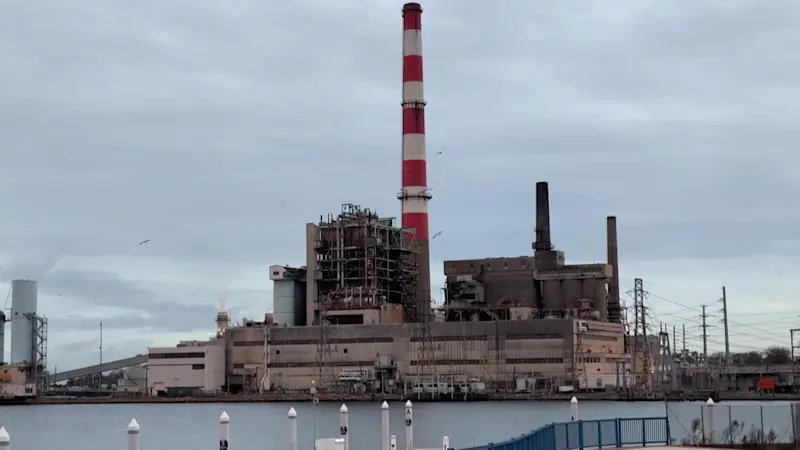 Story image: Bridgeport's 'candy cane' smokestack to come down next April