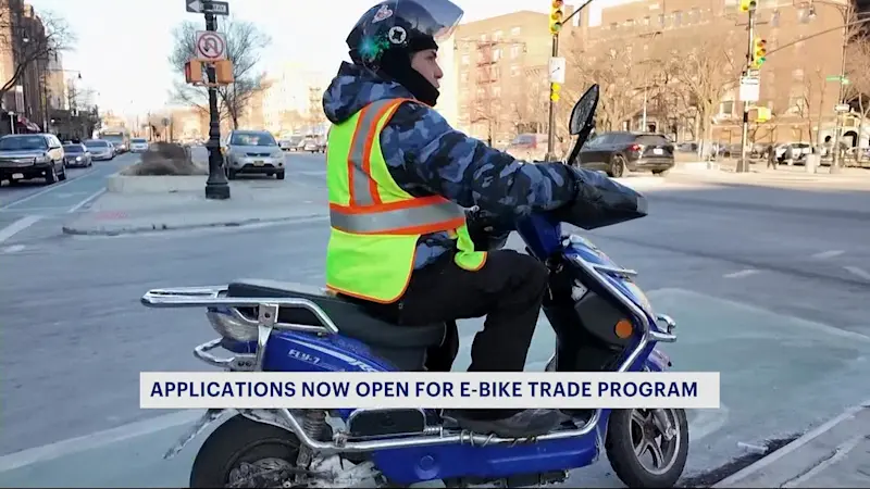 Story image: NYC program replaces uncertified e-bikes with new ones for delivery workers