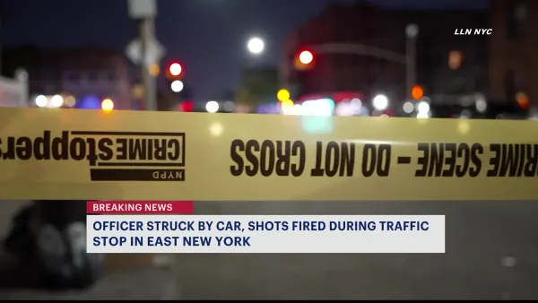 Police: Officer struck by car, shots fired during traffic stop in East New York