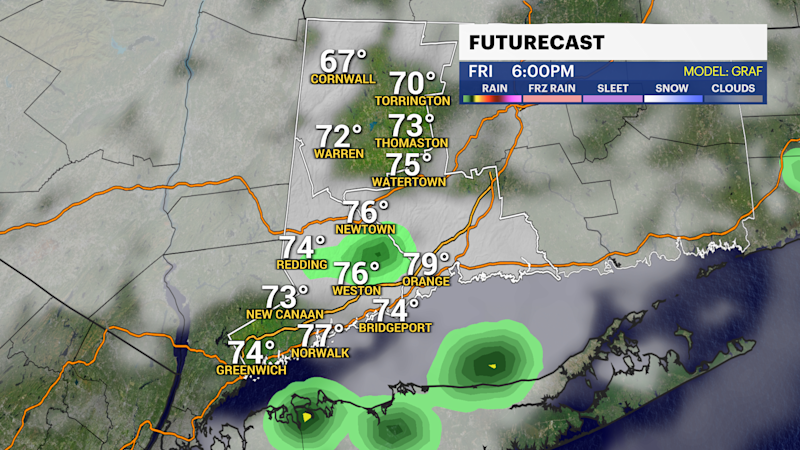 Story image: Summer-like Friday gives way to cooler temperatures in Connecticut