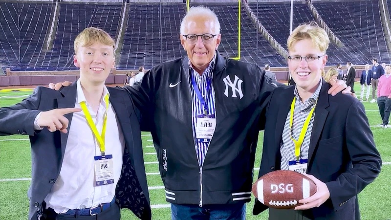 Story image: Yankees co-owner Barry Klarberg, of Greenwich, gives back by teaching college students sports management