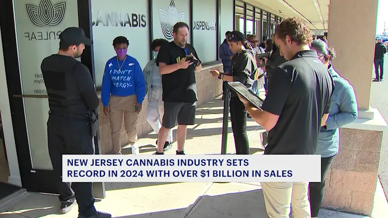 Story image: Officials: New Jersey sees record-breaking marijuana sales in 2024