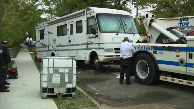 Story image: NYPD tows Bronx father’s RV, leaving family without home, amid encampment crackdown