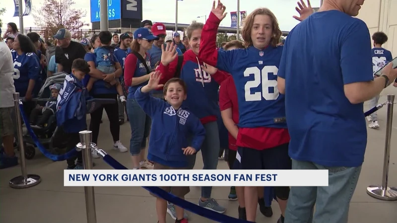 Story image: NY Giants host ‘Fan Fest’ Friday afternoon ahead of team’s 100th season home opener on Sunday