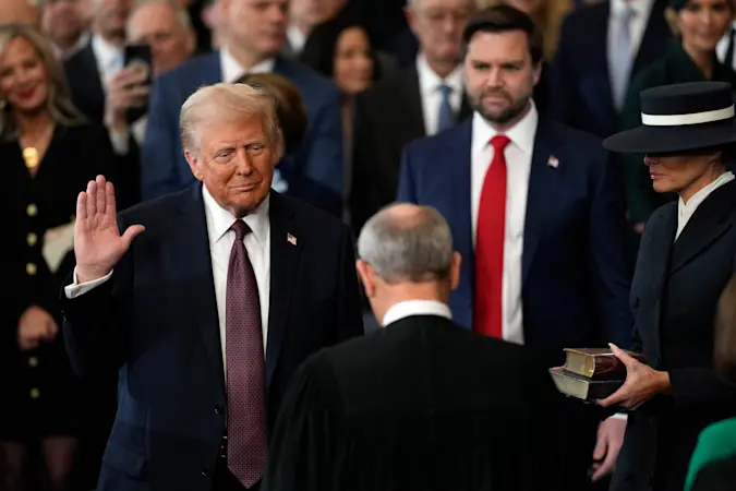 Story image: Donald Trump sworn in as 47th president of the United States