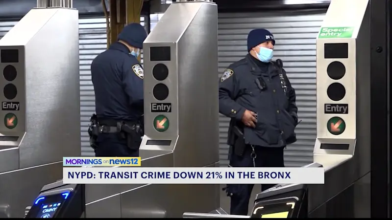 Story image: NYPD: Transit crime drops citywide; Bronx sees a 21% decrease