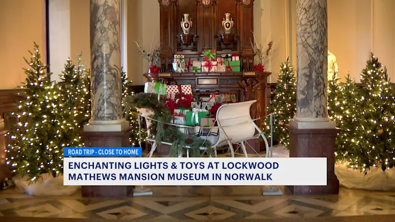 Story image: Road Trip Close to Home: Norwalk's Lockwood Mathews Mansion Museum shines with holiday magic