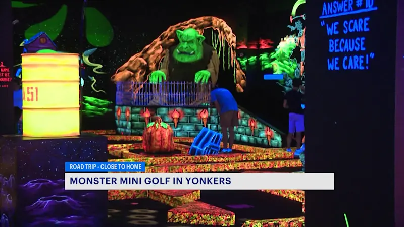Story image: Mini golf, arcade games and bowling all under 1 roof at Monster Mini Golf in Yonkers.