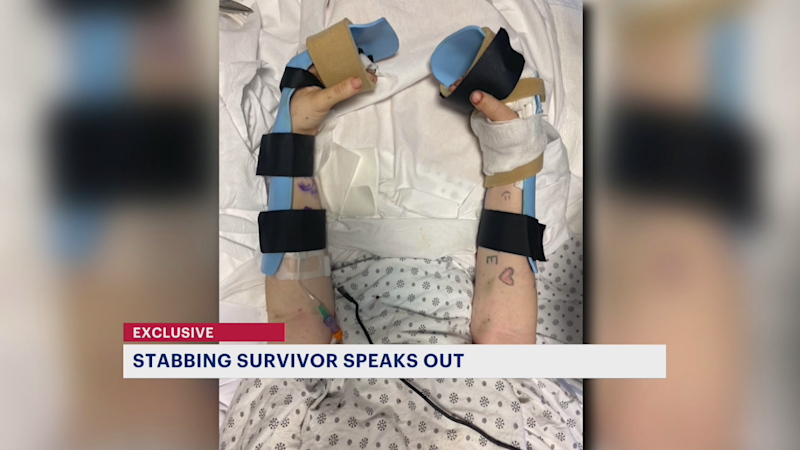 Story image: Stabbing survivor speaks out after alleged attacker released without bail