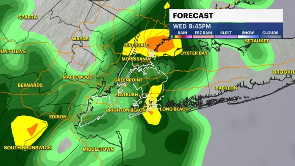 Tracking nighttime showers before a warm and comfortable Thursday in the Bronx