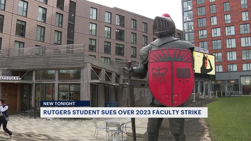 Story image: Student files lawsuit against 3 Rutgers University unions over 2023 teacher strike