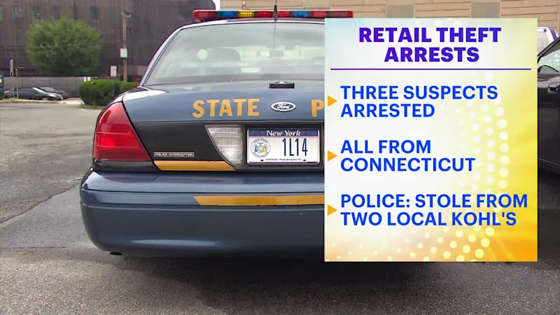 Story image: Police: 3 Connecticut suspects arrested for thefts from Kohl's in Bedford and Cortlandt Manor