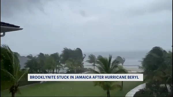 'I was scared when I heard the winds and saw the waves.' Flatbush resident stuck in Jamaica due to Hurricane Beryl