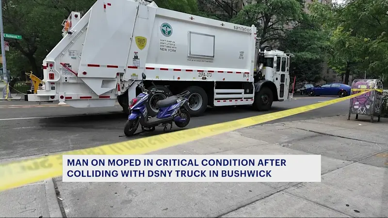 Story image: Young man fights for his life after colliding with DSNY truck
