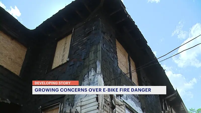 Story image: Officials: Fire that displaced 13 in Jersey City believed to be caused by e-bike battery