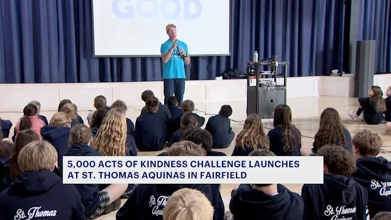 Story image: St. Thomas Aquinas participating in acts of kindness challenge