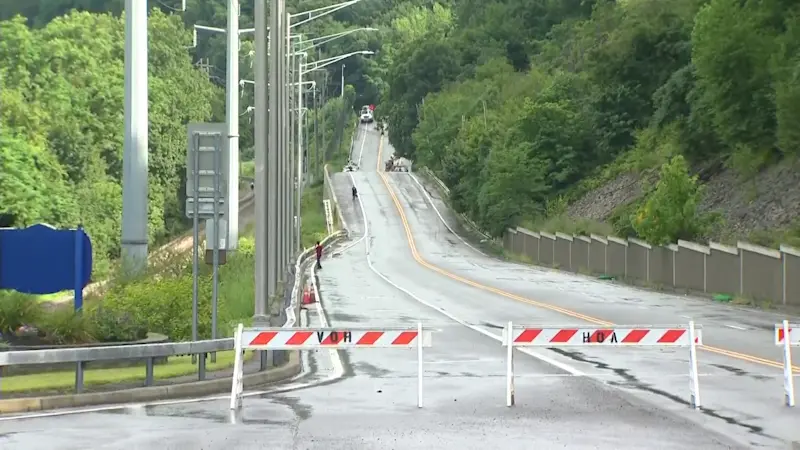 Story image: CSX freight train crash causes brushfire, downed power lines in Haverstraw 