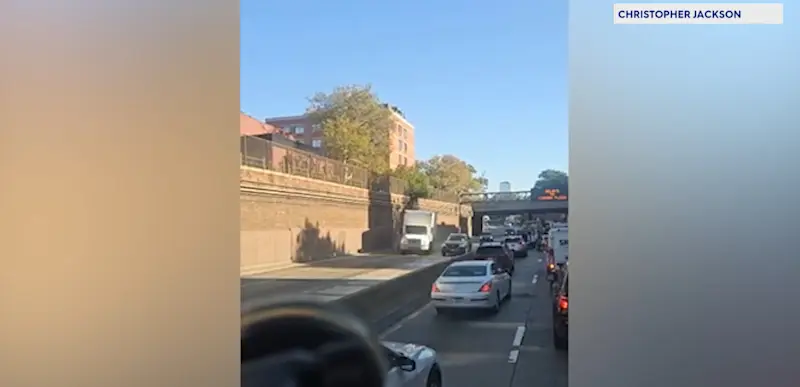Story image: Video shows box truck leaving scene of fatal motorcycle crash that killed off-duty officer