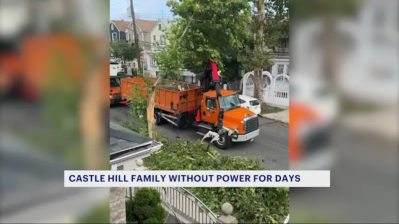 Story image: Castle Hill family says they have been without power for a week