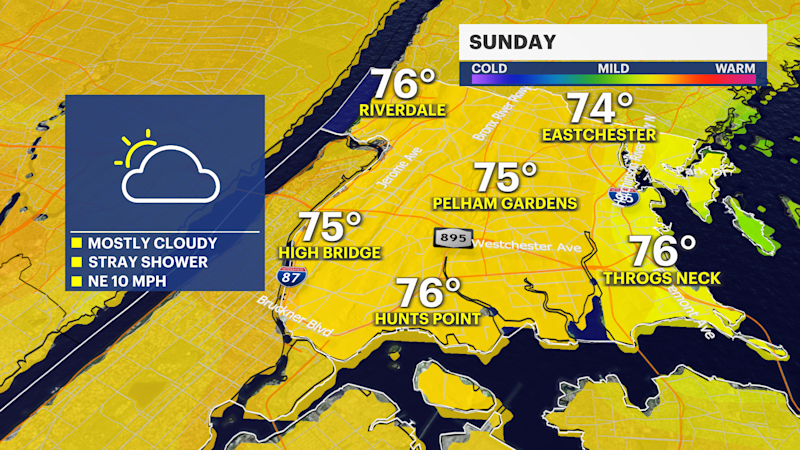 Story image: Rain chances continue through midweek in The Bronx
