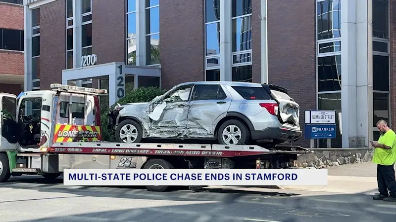 Story image: Stamford PD: 2 people in custody after multistate police chase