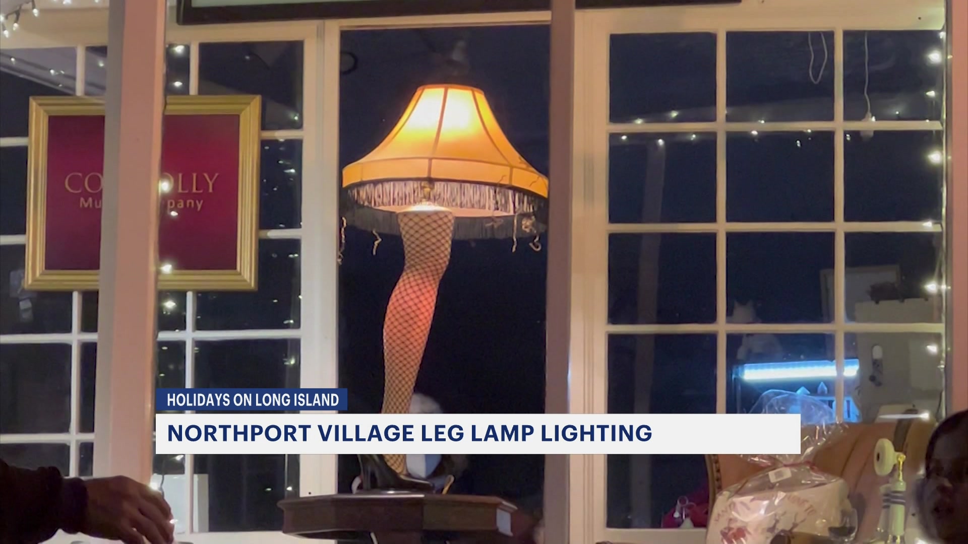 Northport Village lights the ‘Christmas Story’ leg lamp replica