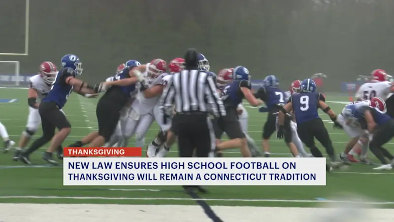 Story image: New law ensures high school football on Thanksgiving will remain a Connecticut tradition