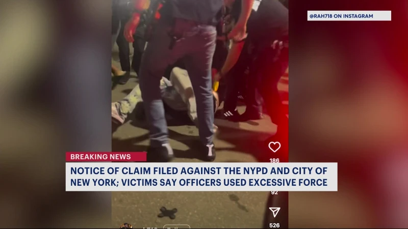 Story image: Notice of claim sent against NYPD; attorney says police used 'excessive force' on men