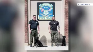 2 new training units graduate Connecticut State Police K-9 class