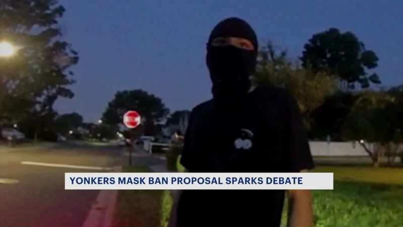 Story image: Yonkers mask ban proposal sparks debate among residents and community leaders