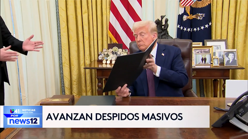 Story image: Univision 41 News Brief: Juez da luz verde a despidos masivos del Presidente Trump