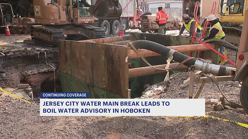 Story image: Hoboken residents face 2nd day of boil water advisory amid Jersey City water main break