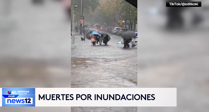 Story image: Univision 41 News Brief: Inundaciones en la Ciudad de Nueva York causan la muerte de 2 personas