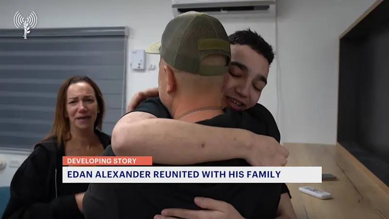 Story image: New Jersey native reunited with family after being held hostage in Gaza for 19 months