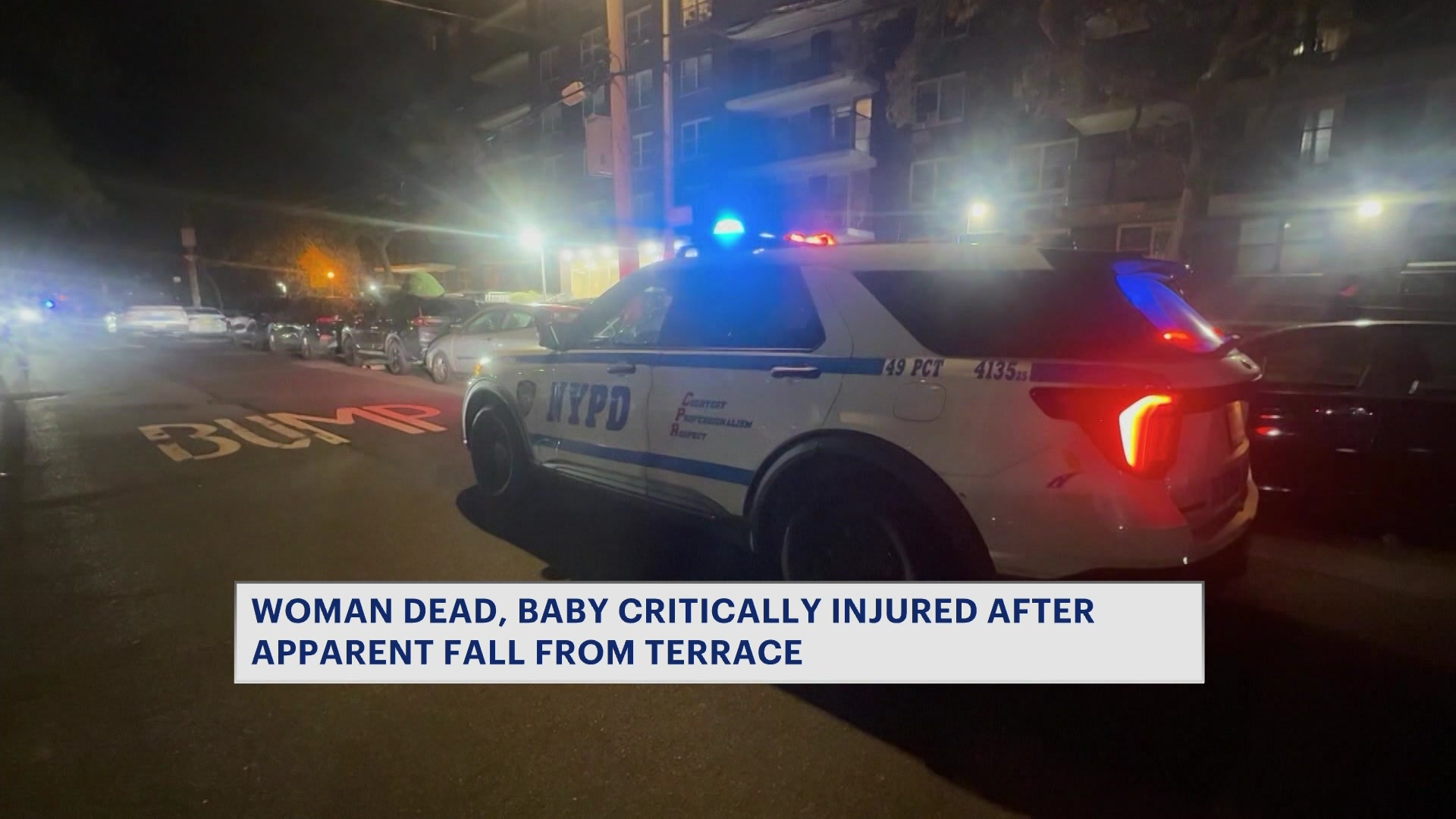 Woman dead, baby critically injured after apparent fall from terrace in The Bronx
