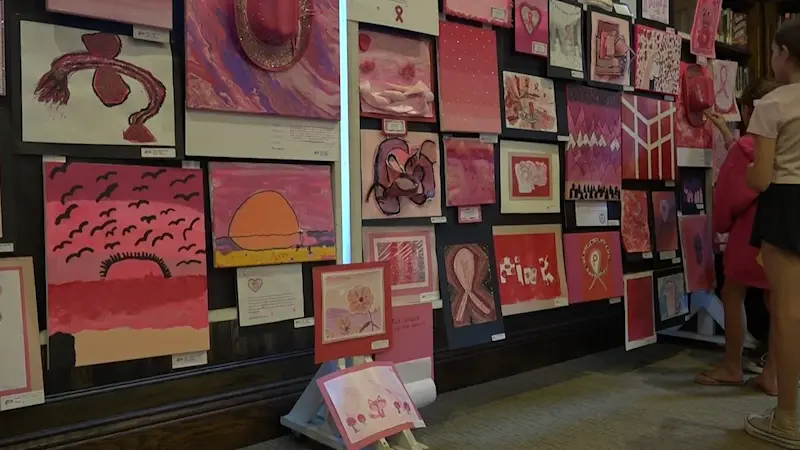 Story image: 'Something much bigger than themselves.' Fairfield students raise awareness for breast cancer with art exhibit