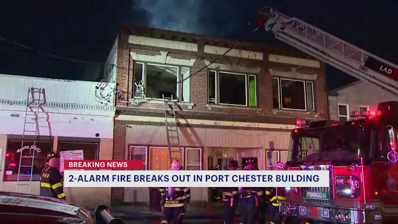 Story image: 2-alarm fire engulfs building in downtown Port Chester