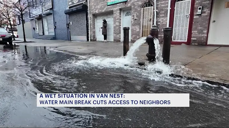 Story image: Bronx residents without running water after Van Nest water main break