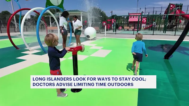 Story image: Long Islanders look to stay cool during extreme heat