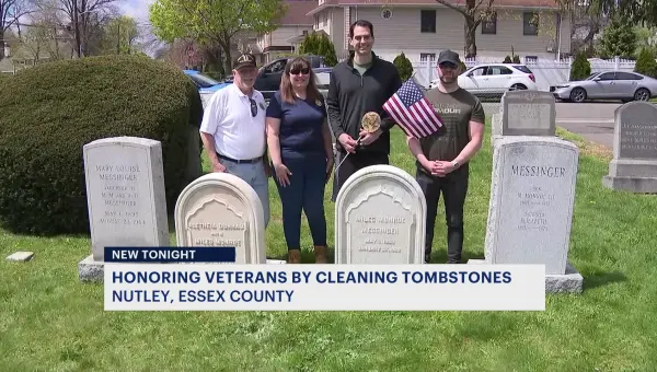 Community comes together to clean veterans’ gravestones in Nutley