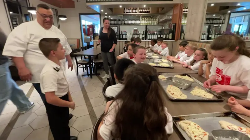 Story image: Rocky Point students take tasty trip to learn how to make pizza 