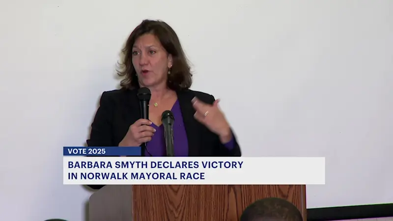 Story image: 'Beginning of a new chapter.' Barbara Smyth declares victory in Norwalk mayoral race