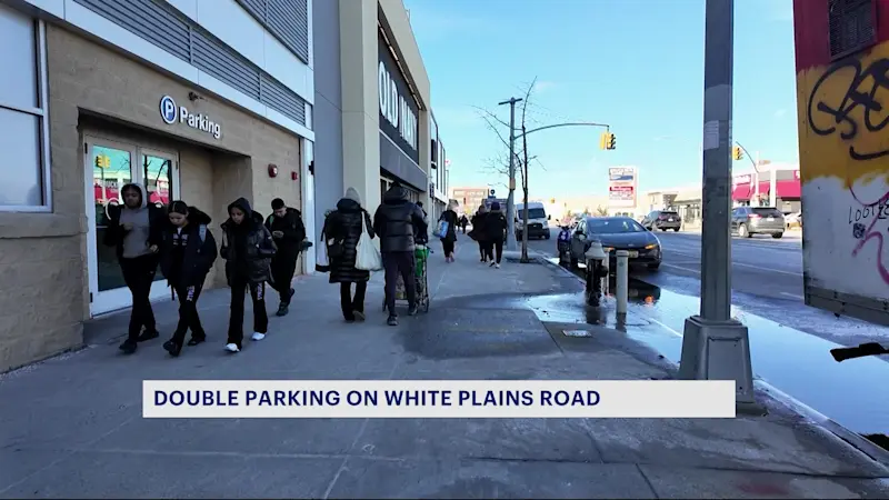 Story image: Clason Point residents worry about double parking on White Plains Road