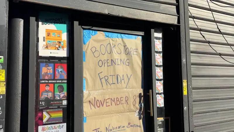 Story image: The Nonbinarian Book Bike vandalized days before opening new bookstore