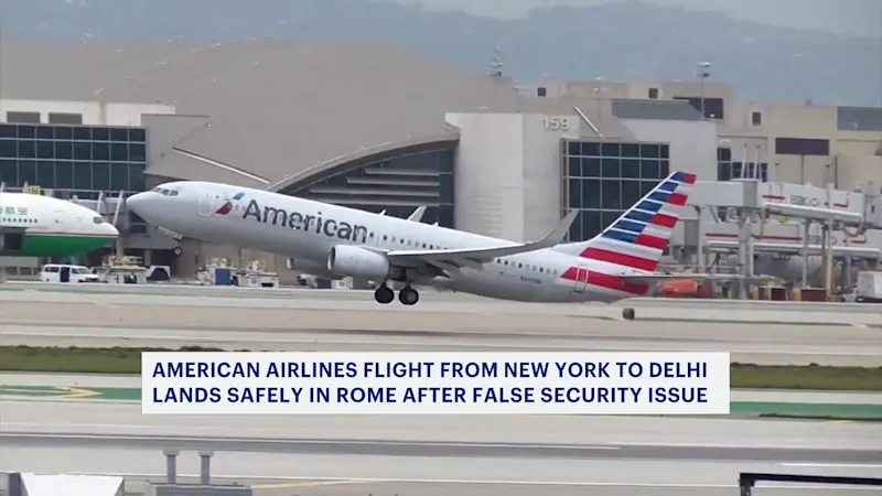 Story image: American Airlines flight from New York to Delhi lands safely in Rome after security concern