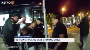 New Jersey Transit police officers save life of 3-year-old