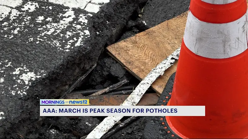 Story image: It's pothole season! AAA has tips on how to avoid them