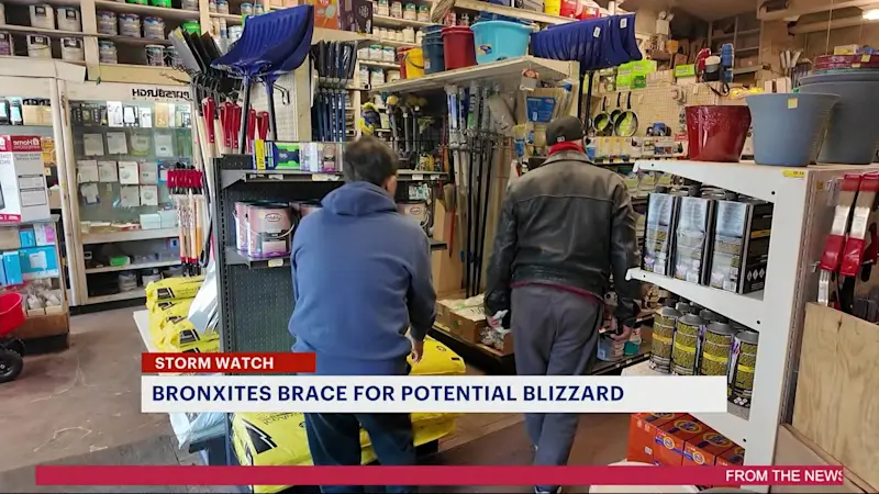 Story image: 'I prepared to have enough.' Van Nest hardware store restocks on rock salt ahead of potential blizzard