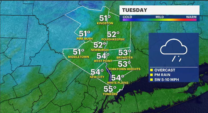 Story image: Wet weather ahead of cold and gusty Thanksgiving in the Hudson Valley